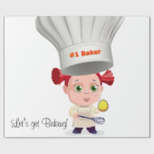 Cadeau Papier à envelopper brillant, gâteau de boulangeri (Plat)