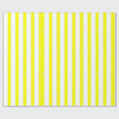 Cadeau Papier à envelopper brillant Jaune et blanc (Plat)