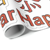 Cadeau Papier à envelopper brillant Joyeux Nouvel AnJoyeu (Coin rond)