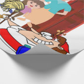 Cadeau Papier à envelopper brillant, Lady de nettoyage (Coin)