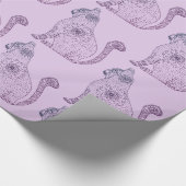 Cadeau Papier à envelopper brillant Mandala Cat, 30 po x  (Coin)