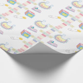 Cadeau Papier à envelopper brillant Nouveau Douche bébé (Coin)