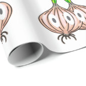 Cadeau Papier à envelopper brillant Oignons Ail Soupe Che (Coin rond)