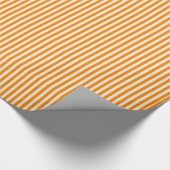 Cadeau Papier à envelopper brillant Orange & Bande blanch (Coin)