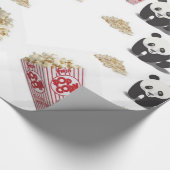Cadeau Papier à envelopper brillant Panda Bear Popcorn (Coin)
