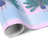 Cadeau Papier à envelopper brillant, Peacock (Coin rond)