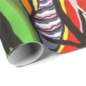 Cadeau Papier à envelopper brillant, perroquet pour femme (Coin rond)