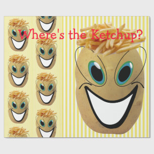 Cadeau Papier à envelopper brillant, Pomme de terre frite