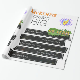 Cadeau Papier à envelopper brillant Réussite sportive