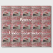 Cadeau Papier à envelopper brillant, Roue Barrow Attentio (Plat)