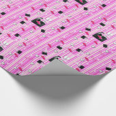 Cadeau Papier à envelopper brillant, Rouge rose Bouton ro (Coin)