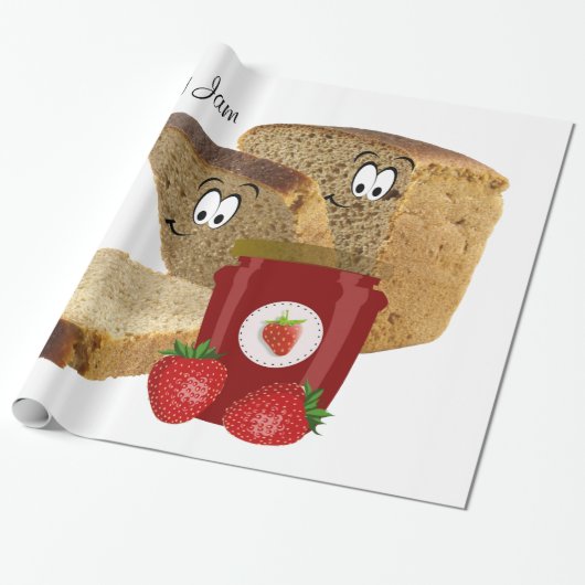 Cadeau Papier à envelopper brillant, Toast à la confiture (Déroulé)