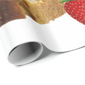 Cadeau Papier à envelopper brillant, Toast à la confiture (Coin rond)