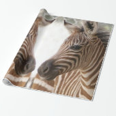 Cadeau Papier à envelopper brillant Zebra (Déroulé)