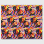 Cadeau Papier à envelopper - Bumble Bee Floral Whimsical  (Plat)