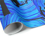 Cadeau Papier à envelopper - Chat et le clair de lune - g (Coin rond)