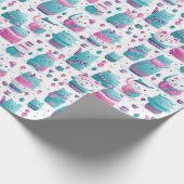 Cadeau Papier à envelopper - Chats à fierté transgenre 1 (Coin)