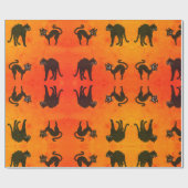 Cadeau Papier à envelopper Chats d'Halloween (Plat)