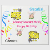 Cadeau Papier à envelopper Cheesy Mouse Musique Joyeux an (Plat)