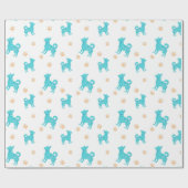 Cadeau Papier à envelopper Chihuahua minimum Pastel bleu  (Plat)