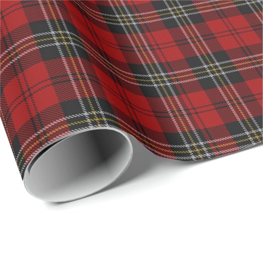 Cadeau Papier à envelopper - Clan Macpherson Tartan Rouge (Coin rond)