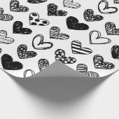 Cadeau Papier à envelopper - Coeurs à motifs multiples (Coin)