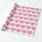 Cadeau Papier à envelopper - Coeurs de la Saint-Valentin  (Déroulé)