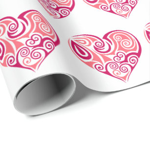 Cadeau Papier à envelopper - Coeurs de la Saint-Valentin