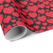 Cadeau Papier à envelopper Coeurs de Saint-Valentin (Coin rond)