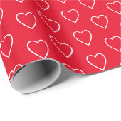 Cadeau Papier à envelopper Coeurs de Saint-Valentin (Coin rond)