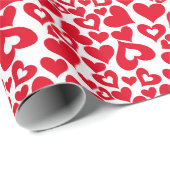 Cadeau Papier à envelopper Coeurs de Saint-Valentin (Coin rond)
