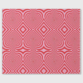 Cadeau Papier à envelopper - Coeurs d'illusion optique (Plat)