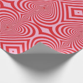 Cadeau Papier à envelopper - Coeurs d'illusion optique (Coin)
