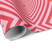 Cadeau Papier à envelopper - Coeurs d'illusion optique (Coin rond)