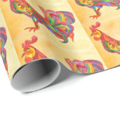 Cadeau Papier à envelopper - Coq 002 (Coin rond)