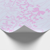Cadeau Papier à envelopper Coquette Papier à Bow rose Env (Coin)
