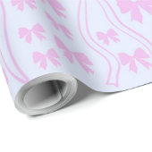 Cadeau Papier à envelopper Coquette Papier à Bow rose Env (Coin rond)