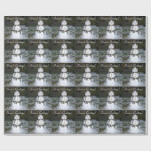 Cadeau Papier à envelopper Dame de neige avec Écharpe d'é (Plat)