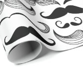 Cadeau Papier à envelopper Dapper Mustaches (Coin rond)