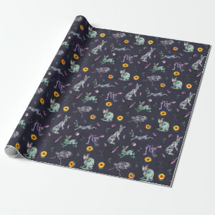 Cadeau Papier à envelopper de coton magique de lièvre de 