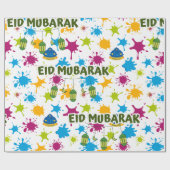 Cadeau Papier à envelopper de l'Aïd Moubarak (Plat)
