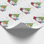 Cadeau Papier à envelopper de Noël mignonne Gnome avec ca (Coin)