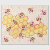 Cadeau Papier à envelopper de peigne d'abeille sucrée (Plat)