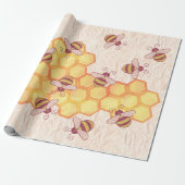 Cadeau Papier à envelopper de peigne d'abeille sucrée (Déroulé)