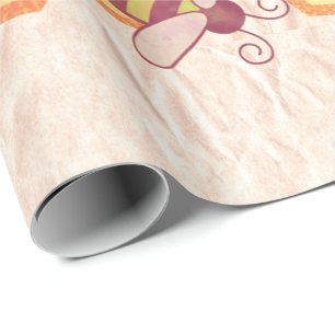 Cadeau Papier à envelopper de peigne d'abeille sucrée