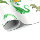 Cadeau Papier à envelopper Dinosaures (Coin rond)