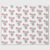 Cadeau Papier à envelopper éléphant garçon fille (Plat)