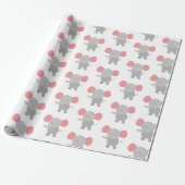 Cadeau Papier à envelopper éléphant garçon fille (Déroulé)