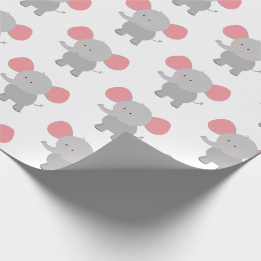 Cadeau Papier à envelopper éléphant garçon fille (Coin)