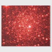 Cadeau Papier à envelopper Étoiles rouges (Plat)